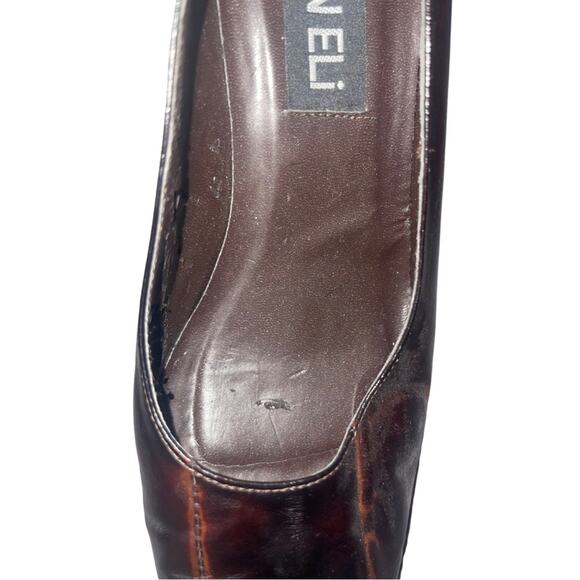 Vintage Vaneli brown leather pointed toe pumps heels Size 7 Career Office - Picture 8 of 8